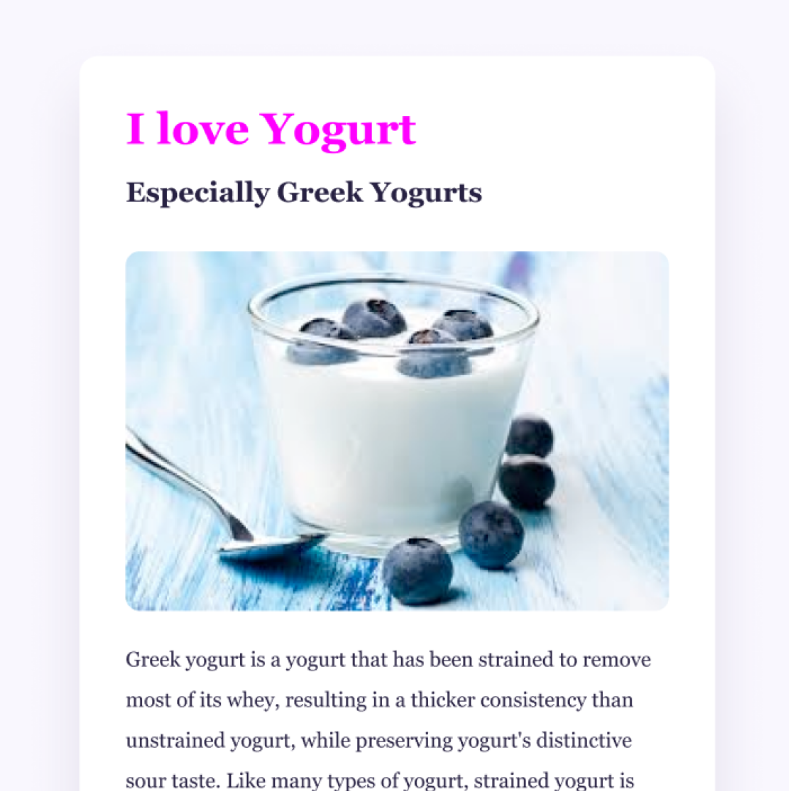 Yogurt project preview
